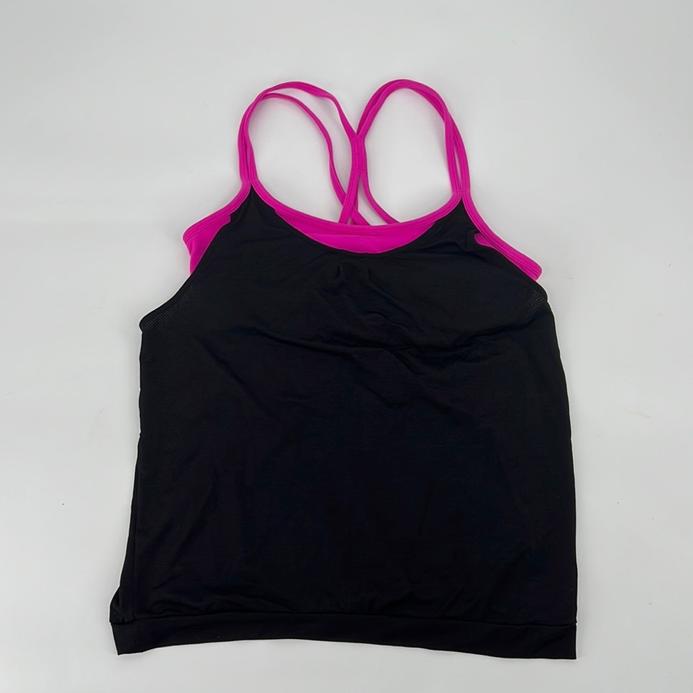 Athleta Black and Pink Tank Top